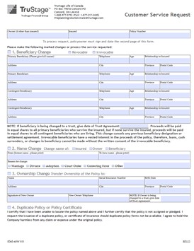 Customer Service Request Form